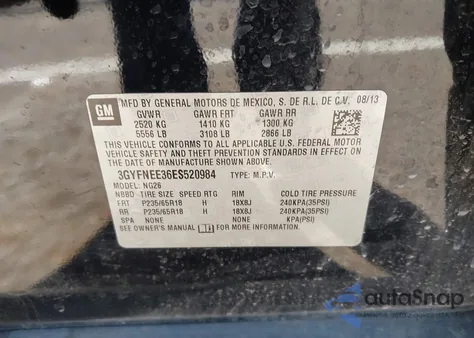 2014 Cadillac Srx Luxury Collection from USA, damaged, VIN 3GYFNEE36ES520984